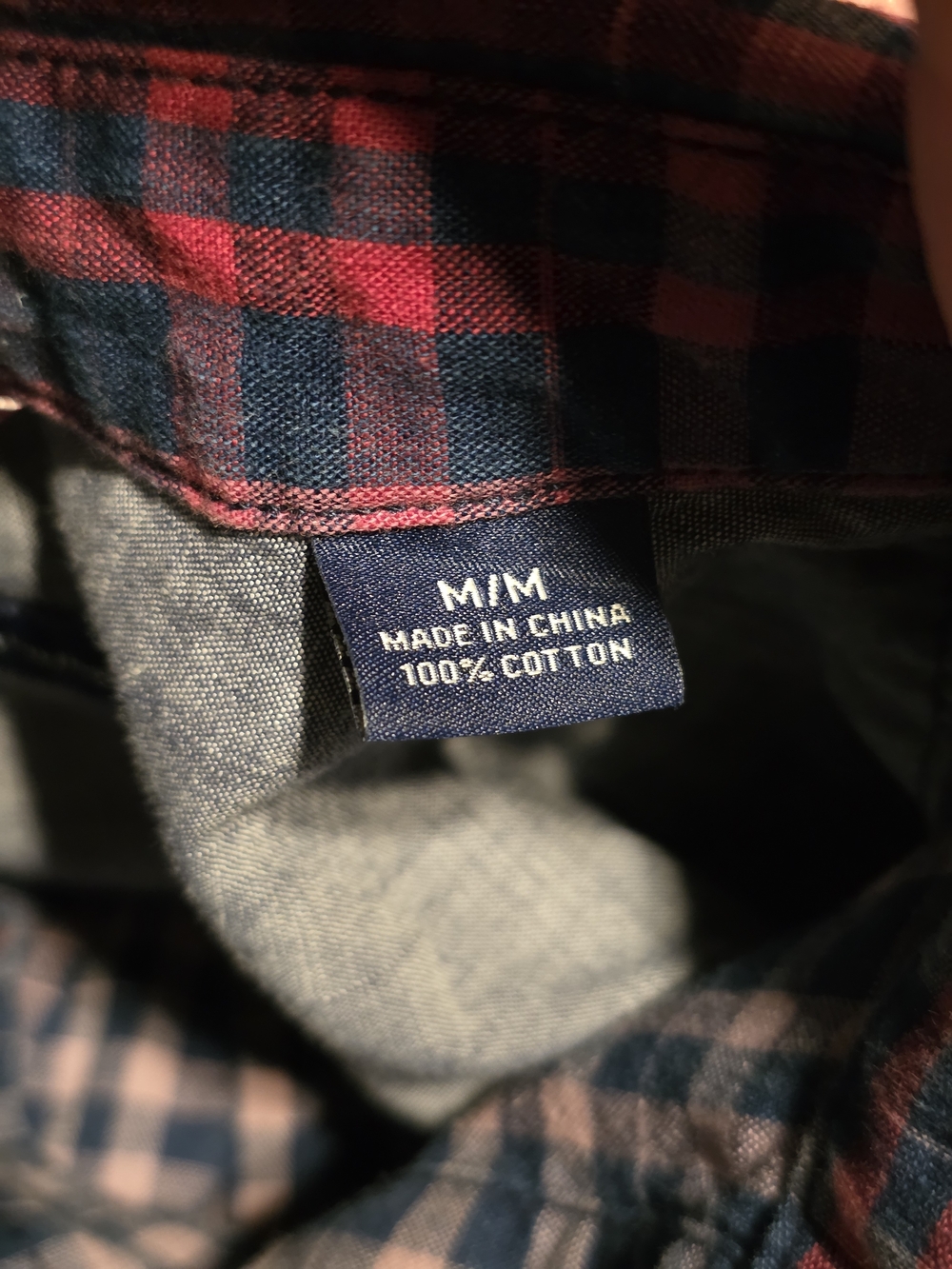 Tommy Bahama Navy, Red and White Plaid Button-Down Shirt - Picture 5 of 5